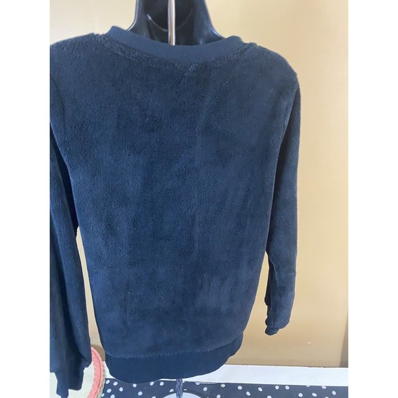 Wondershop Sleepwear Women’s Black Fleece Sweatshirt Size Small - Picture 12 of 16